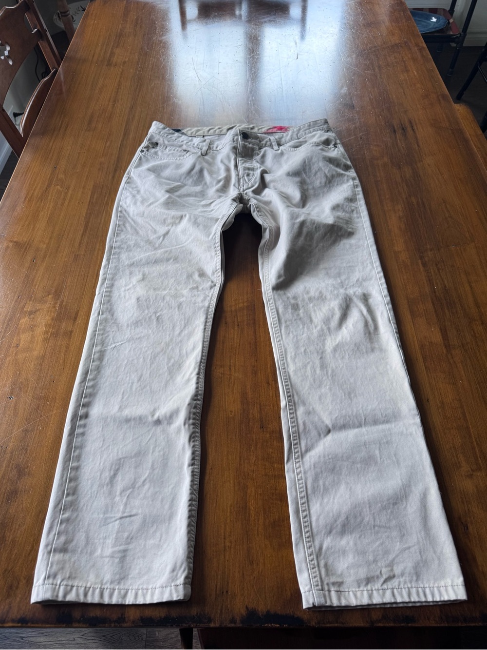 Neutral chino Straight-Leg Pants